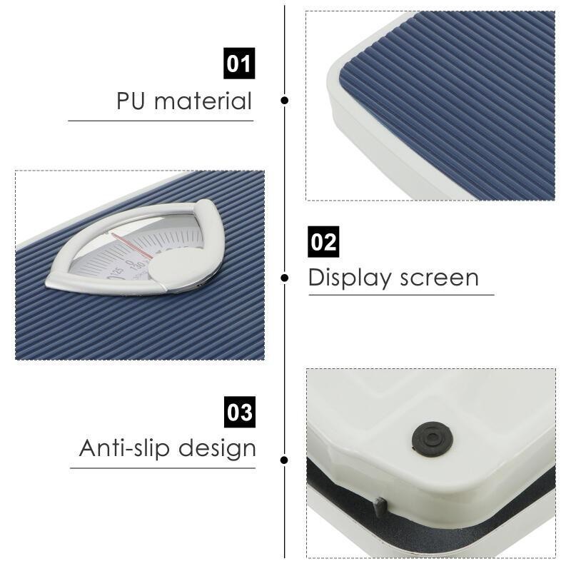 เครื่องชั่งน้ำหนัก แผ่นกันลื่นเครื่องชั่งน้ําหนัก 130KG เครื่องชั่งน้ําหนักเพื่อสุขภา รุ่น OTTO-02สีกรม เครื่องชั่ง - รูปที่ 6