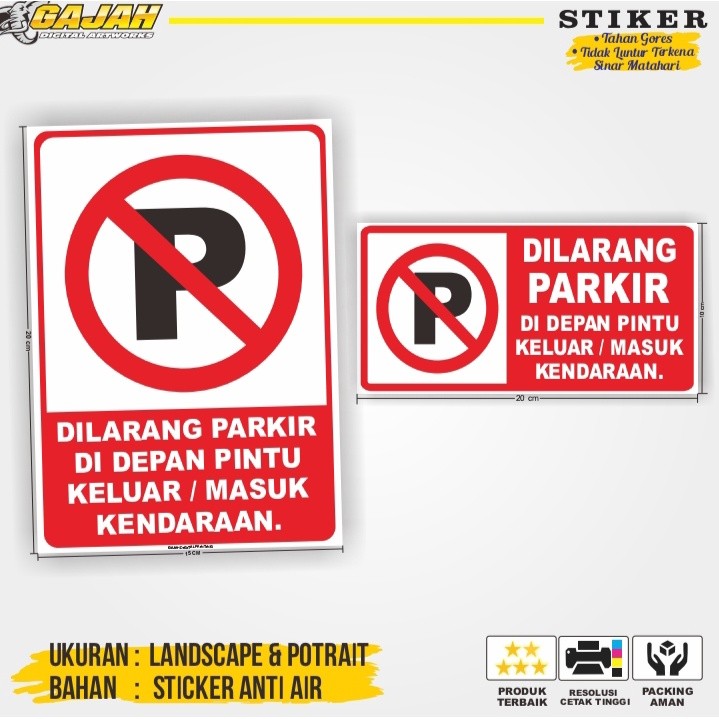 NO PARKING STICKER / NO PARKING STICKER / NO PARKING STICKER