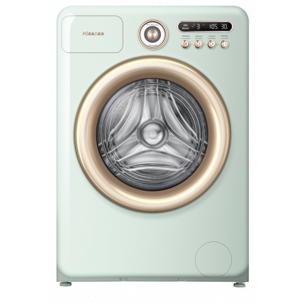 shophome468 HISENSE เครื่องซักอบผ้าฝาหน้า ซัก10.5kg./อบ7kg รุ่น WD105R5  สีโรมันกรีน รับประกันของเเท