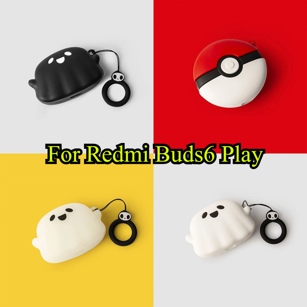 เคสการ์ตูนสําหรับ Redmi Buds 6 Play ซิลิโคน Soft Shell แขนป้องกัน Funda อุปกรณ์เสริมหูฟัง
