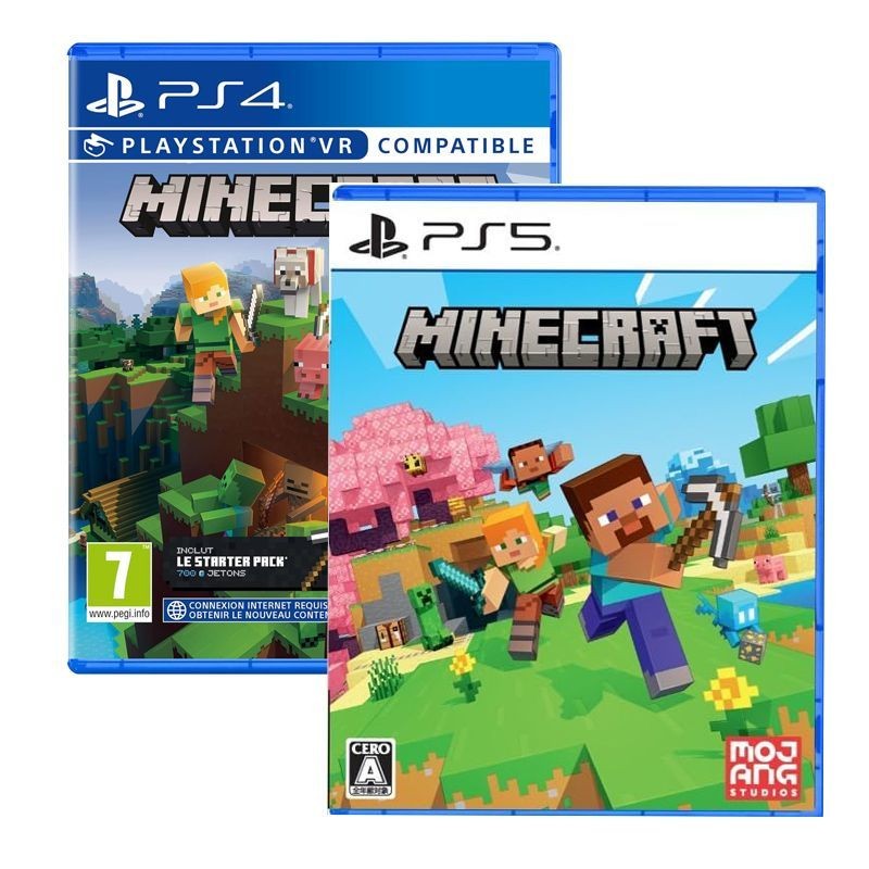 แผ่นดิสก์เกม PS4 Minecraft เวอร์ชัน Bedrock ภาษาจีนและอังกฤษ ผู้เล่นคู่