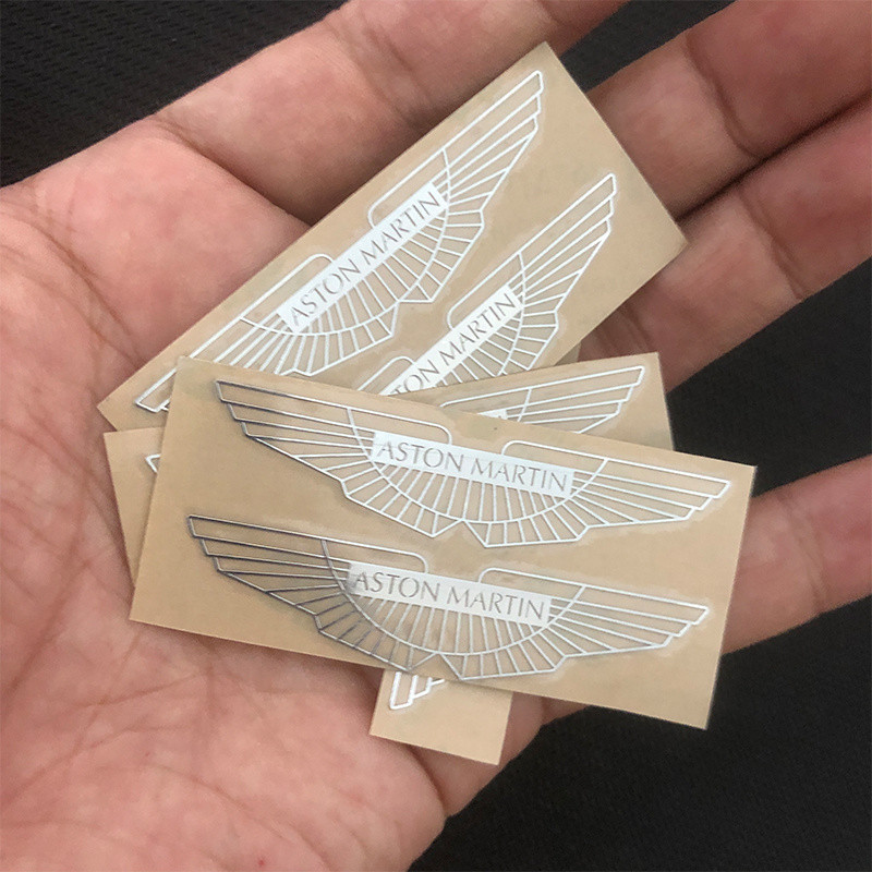 Aston Martin silver stickers, DBX, DB11, Vantage, DBS, car interior decoration stickers, F1 stickers