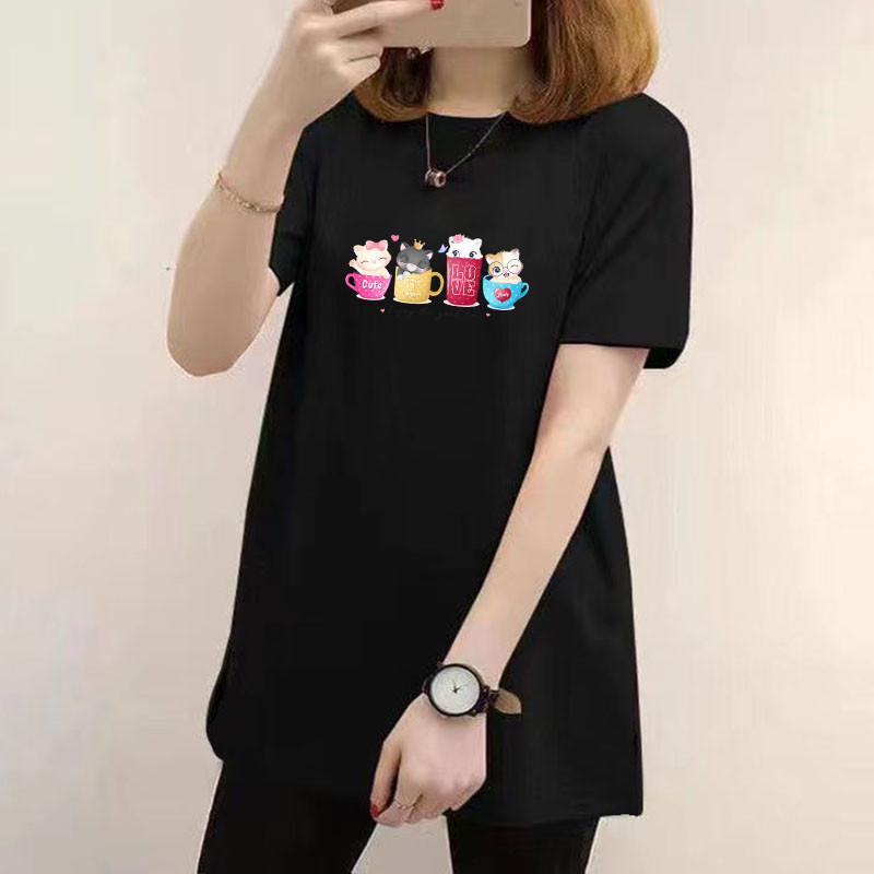 หลวม Tshirt ผู้หญิง Plus ขนาด Wanita Baju T เสื้อ Perempuan Muslimah เสื้อยืดเสื้อผ้ายาวผู้หญิงขนาดใหญ่