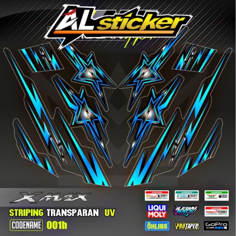 Decal สติกเกอร์ Striping โปร่งใส Variations Uv Xmax เชื่อมต่อ Xmax ใหม่ Xmax Star Xmax V2 Xmax Gen 2