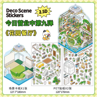 Idako [ชุดเปิดวันนี้] Vol.09 สติกเกอร์ภูมิทัศน์ 3D สามมิติทําด้วยมือฉากขนาดเล็กวัสดุสติกเกอร์ SS304