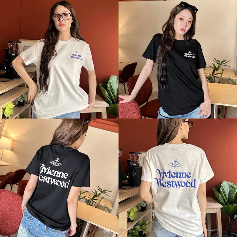 Vivi T-shirt แนวโน้มแฟชั่น เสื้อยืดวิเวียนลายใหม่ล่าสุด งานชนช็อปเลยค้า น่ารักมากกก!! ดีเทลลายสกรีนทั้งหน้า-หลัง