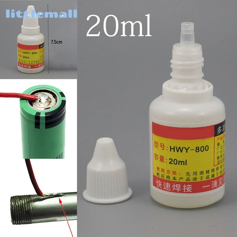 Llma_คุณภาพสูงสุด 20ml สแตนเลสสตีลฟลักซ์บัดกรีวางของเหลวเชื่อมบัดกรีเครื่องมือ HWY-800