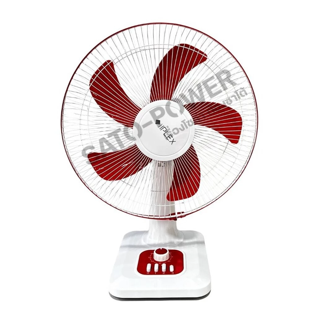 NC/ IPLEX พัดลม DC คีบแบตเตอรี่ 12V 18W ขนาด 16นิ้ว Fan Battery 16" รุ่น DCF-02 สีแดง | ไม่มีอะแดปเตอร์(Adapter) สายไ...