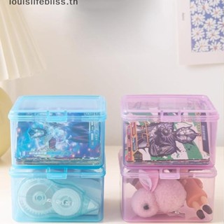 Louislifebliss ใหม่กล่องเก็บพลาสติกใส Photocards กล่องเก็บกา…