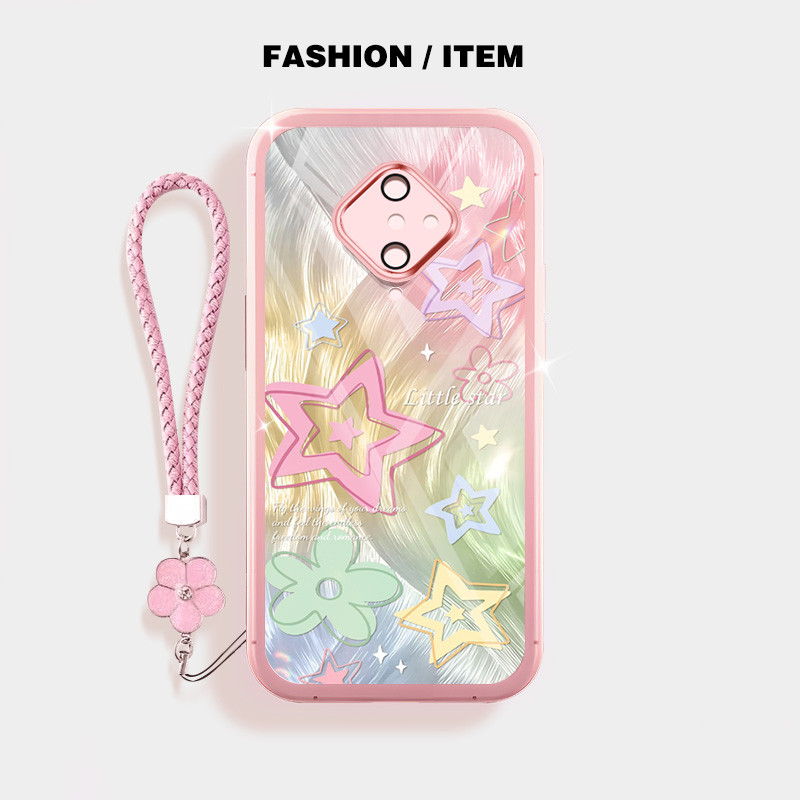 Ybd เคสโทรศัพท์สําหรับ Vivo S1 Pro 1920 Art Space Dream Star รูปแบบดอกไม้พร้อมเชือกเส้นเล็ก