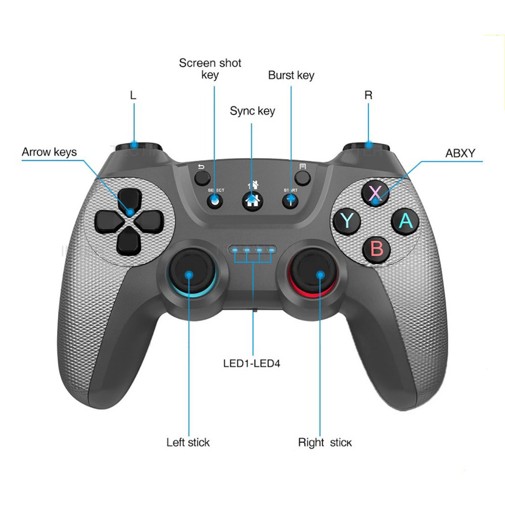 จอยเกมไร้สายบลูทูธ จอยเกมส์มือถือ PC USB จอยสติ๊กเกม คอมพิวเตอร์ 3D จอยเกมไร้สายเชื่อมต่อกับบลูทูธ