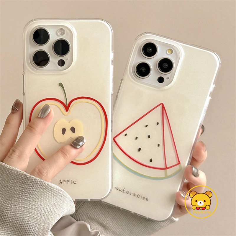 การ์ตูนน่ารัก Apple เคสโทรศัพท์สําหรับ Redmi 14C 14R 13C K80 K70 K70E K60 K50 Ultra K40 K40s K30 Pro