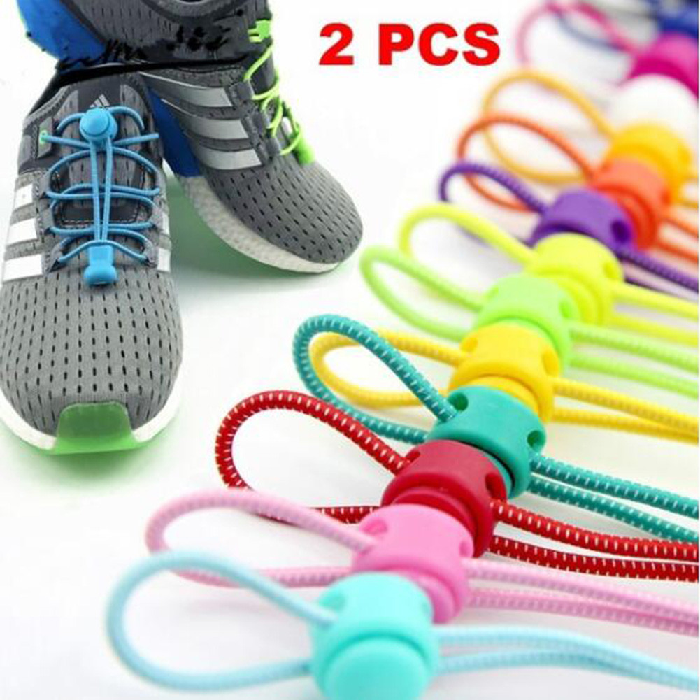 1 คู่รองเท้าผ้าใบ Shoelaces ยืดหยุ่นไม่มี Tie รองเท้า Laces ยืดล็อค Lazy Laces Quick ยางเชือกผูกรองเท้า Shoestrings