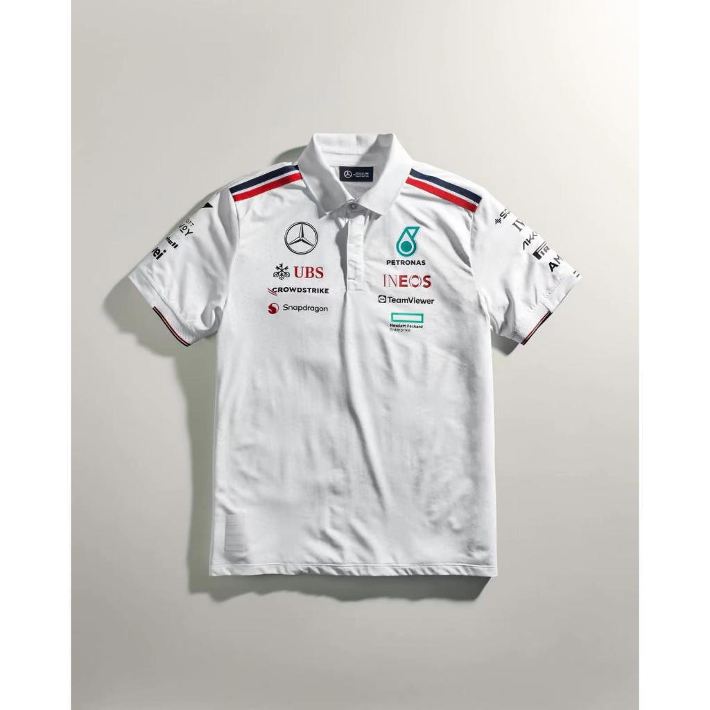 Mercedes AMG Petronas F1 2024 Team Polo - สีดํา 1:1