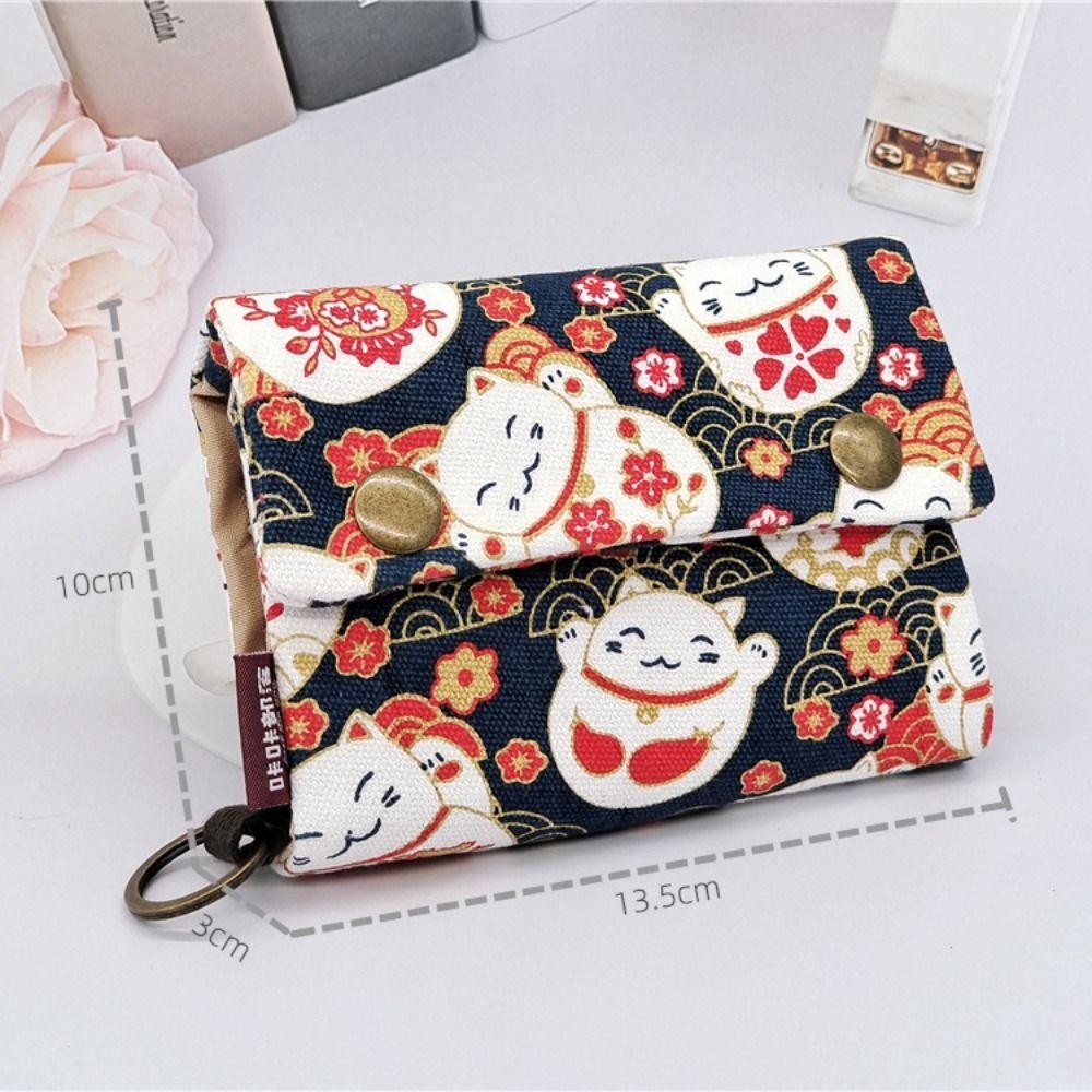 Hobbyin กระเป๋าใส่เหรียญ,การ์ตูน HelloKitty พับเปลี่ยนเงิน,กระเป๋าสตางค์ผ้าใบที่ทนทานหญิง