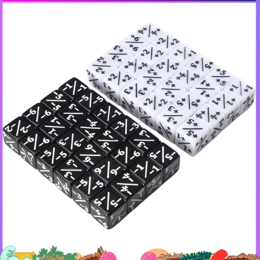 Super 48 ชิ้น 16 มม. เครื่องนับลูกเต๋า Token Dice Loyalty Dice D6 Dice Square สําหรับ,,,การ์ดเกม