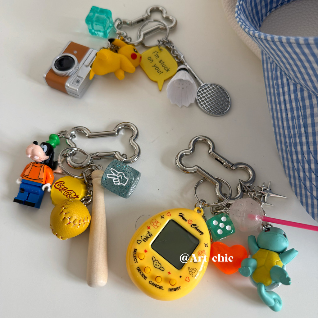 Art chic Original Design น่ารักการ์ตูน Pokémon พวงกุญแจกระเป๋าเครื่องประดับ miu Style Lanyard ตกแต่ง