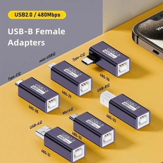 อะแดปเตอร์เชื่อมต่อเปียโนไฟฟ้า USB-A Mini Micro Type-C เป็น USB-B ตัวเมีย สําหรับเครื่องพิมพ์ MIDI แล็ปท็อป โทรศัพท์มือถือ