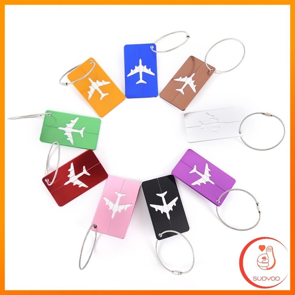 Sudyod ป้ายแท็กอลูมิเนียมอัลลอยด์ แท็กติดกระเป๋า พวงกุญแจป้ายชื่อ Luggage Tag - รูปที่ 2