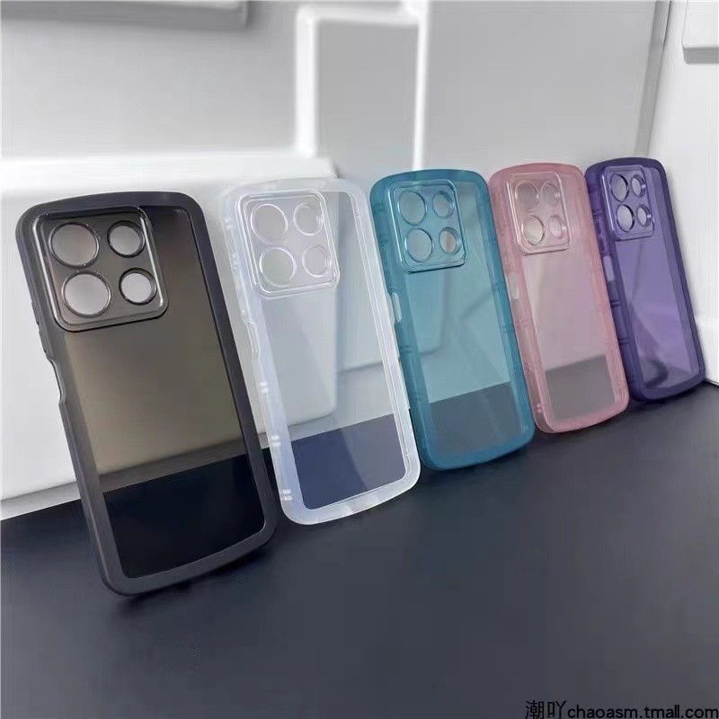 สําหรับ Redmi K70 K60 K50 K40 Pro K70E K60E K60 K50 K40S เคสโทรศัพท์โปร่งใสป้องกัน Soft TPU คู่ปกหลังปลอก Simple Air กระเป๋ากันชนกรณี