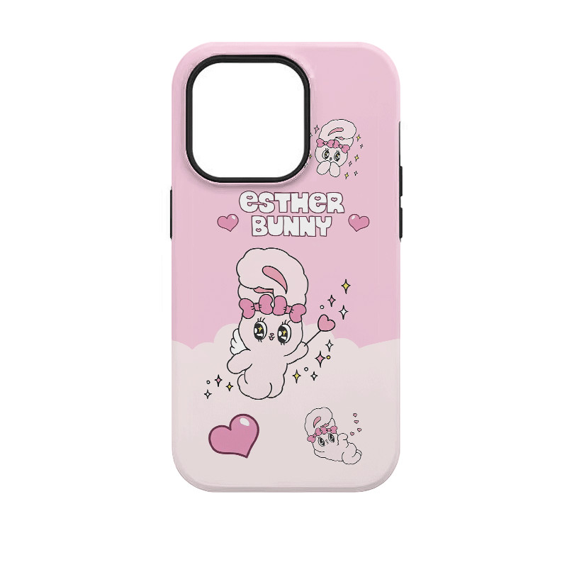เคสโทรศัพท์มือถือ ลายกระต่าย Elther 2 ชั้น สําหรับ iPhone11 12 13 14 15 12Promax 13Promax 14Promax 14Promax X XS XR N8XL