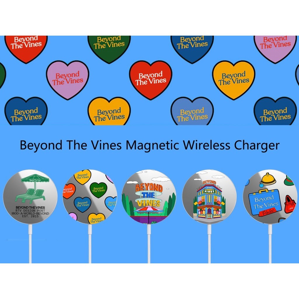 Casetify Beyond The Vines ที่ชาร์จแม่เหล็กไร้สาย สําหรับ Iphon15W iPhone 15 14 13 12 Pro Max 13 12 mini Samsung S series