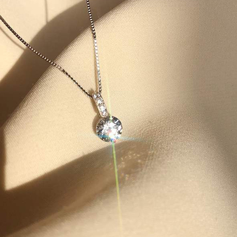 💎ส่งไวจากไทย💎 สร้อยคอ หยดน้ำ สไตล์ญี่ปุ่นและเกาหลี จี้เพชรประกาย โซ่ สวย หรู N180