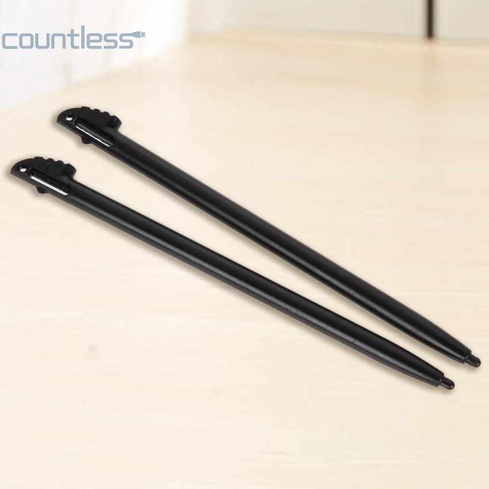 ใหม่ ปากกาทัชสกรีน พลาสติก สีดํา สําหรับ 3DS N3DS XL LL 2 ชิ้น [countless.th]