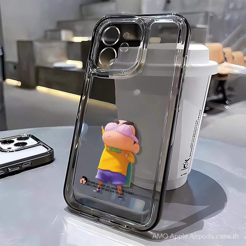 เคสโทรศัพท์มือถือใส แบบนิ่ม ลายการ์ตูนชินจัง บางพิเศษ กันกระแทก สําหรับ Apple iPhone 12promax A2412 