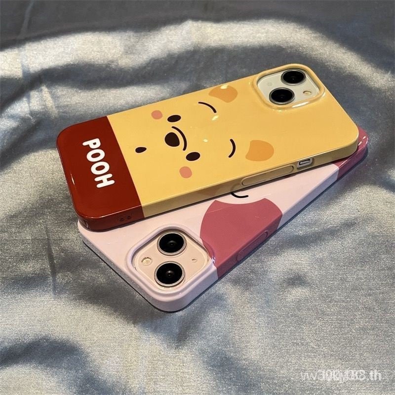 เคสโทรศัพท์มือถือ ลายการ์ตูนหมีพูห์น่ารัก สร้างสรรค์ สําหรับ iPhone 15pro 14 Pro Max 15 14 x XR XS Max 14plus 13pro 12pro 11Promax 7plus 8plus 14 13 12 11