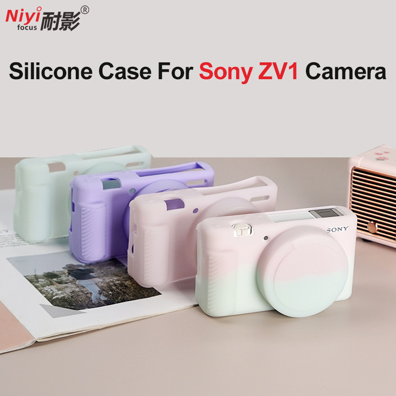 เคส TPU แบบนุ ่ มสําหรับ Sony ZV1 เคสกล ้ องร ่ างกายซิลิโคนป ้ องกันปลอกกล ้ องผิว