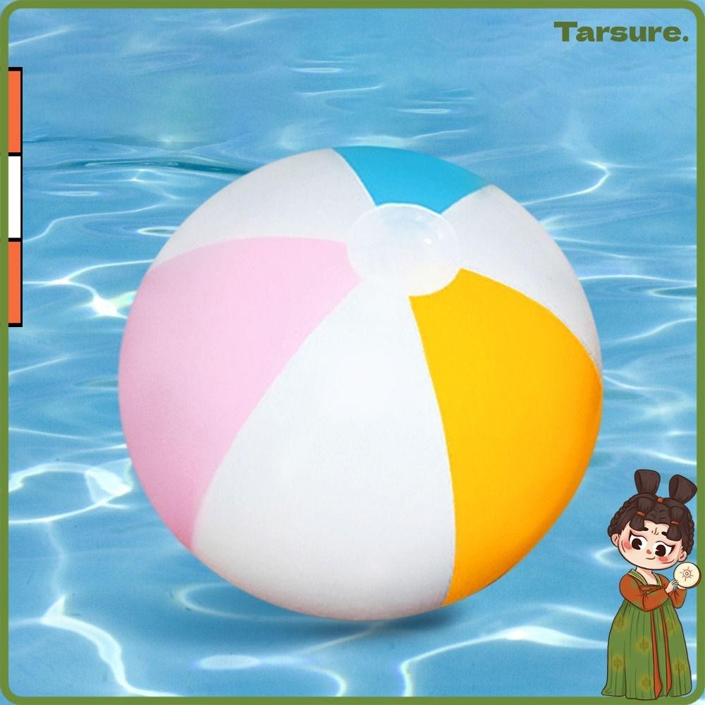 Tarsureth ลูกบอลชายหาด แบบเป่าลม ขนาดใหญ่ 40 ซม. 30 ซม. หลากสี ของเล่นชายหาด สําหรับเด็ก