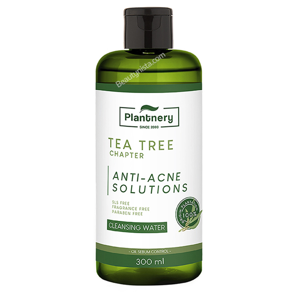 Plantnery Tea Tree Acne First Cleansing Water 300ml. คลีนซิ่ง เช็ดเครื่องสําอาง สูตรลดสิว ควบคุมความมัน ผิวแพ้ง่าย
