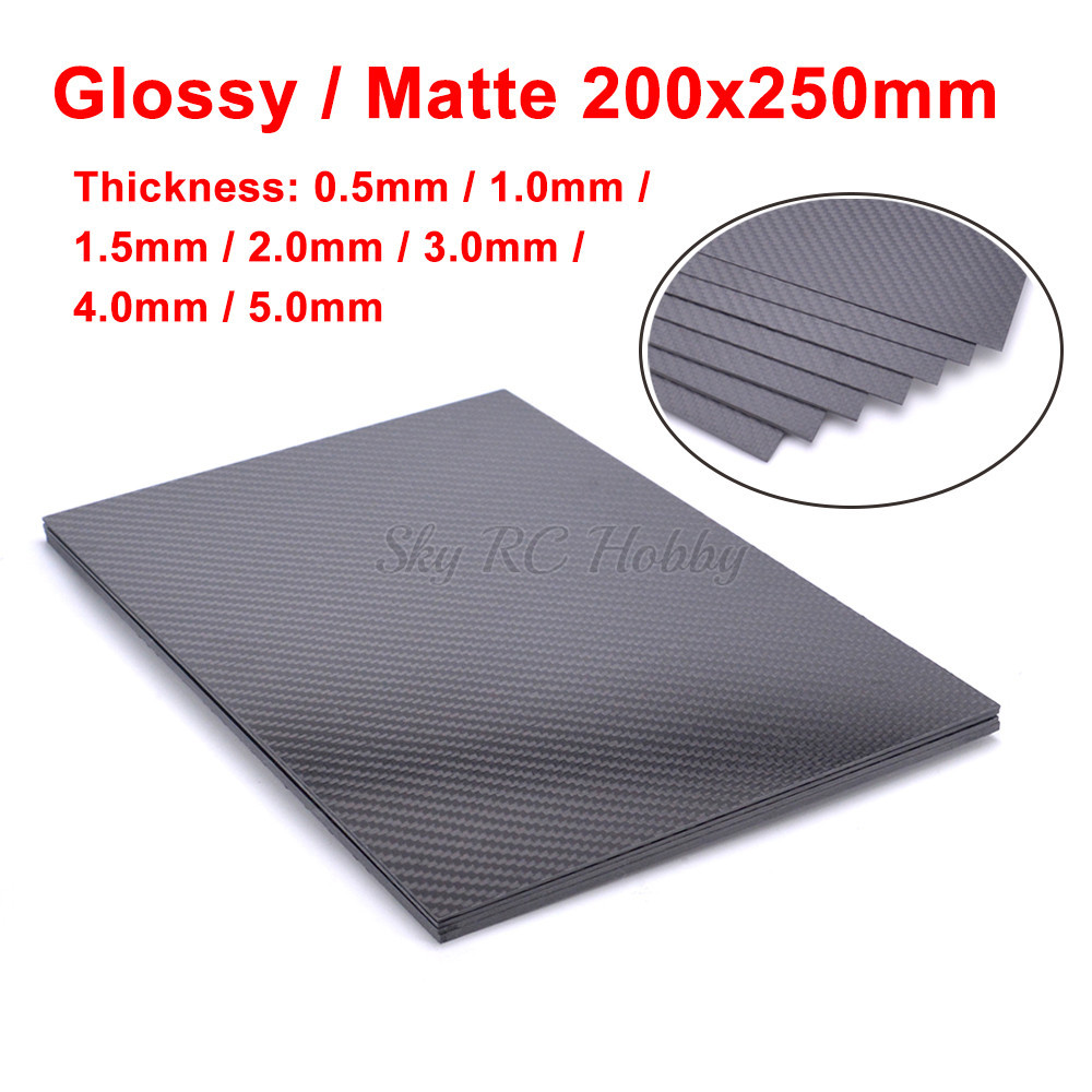 SK 3K Carbon Fiber Plate 200x250mm Pure Carbon Board 0.5mm 1mm 2mm 3mm 4mm 5mm Thickness Carbon Fibe