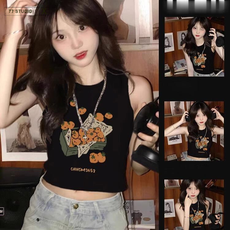 （พร้อมส่งจากกทม มาถึงใน 2วัน）100%Cotton  เสื้อกล้ามเอวลอย  ผ้าคัตคอน นิ่มใส่สบาย   เสื้อสายเดี่ยว เซ็กซี่น่ารัก