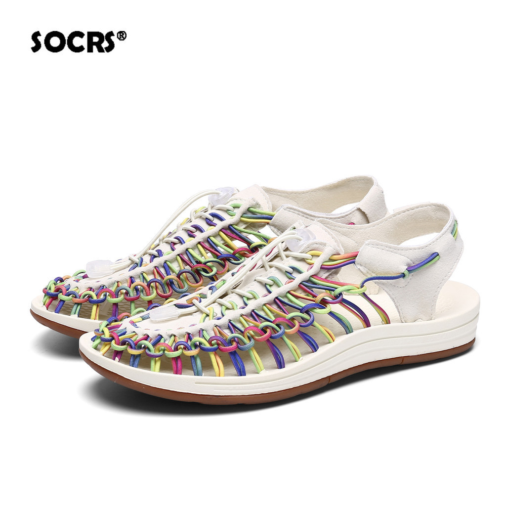 SOCRS 2024 รองเท้าแตะรัดส้น เชือกถักสาน รองเท้าเดินป่า ชาย หญิง