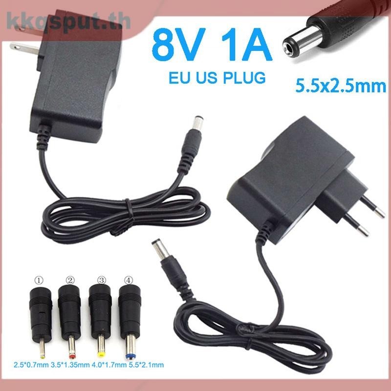 5.5*2.1 มม.4.0*1.7 มม.3.5*1.35 มม.2.5*0.7 มม.แจ็ค AC DC อะแดปเตอร์ DC 8V 1A AC 110 V-240 V Converter Power Supply Charger THK2