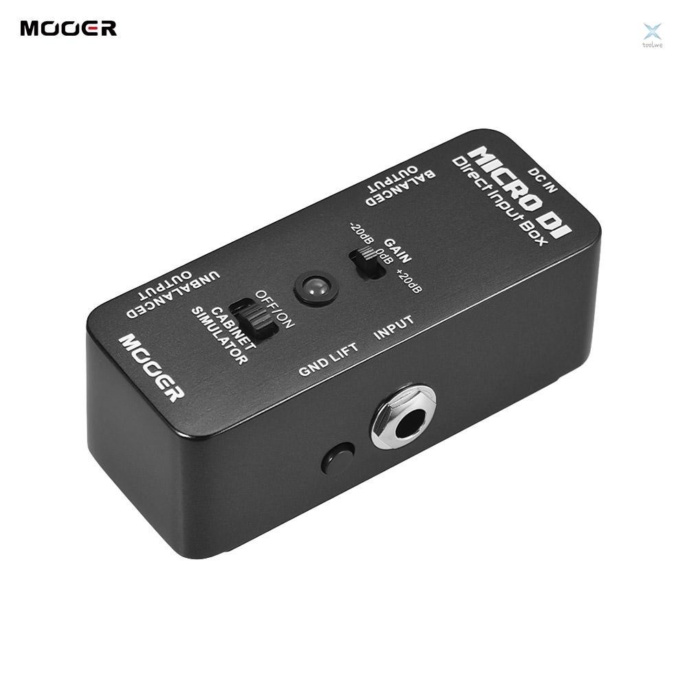 Mooer MICRO DI ตู ้ จําลอง DI Box Direct Input Box Pedal Full Metal Shell