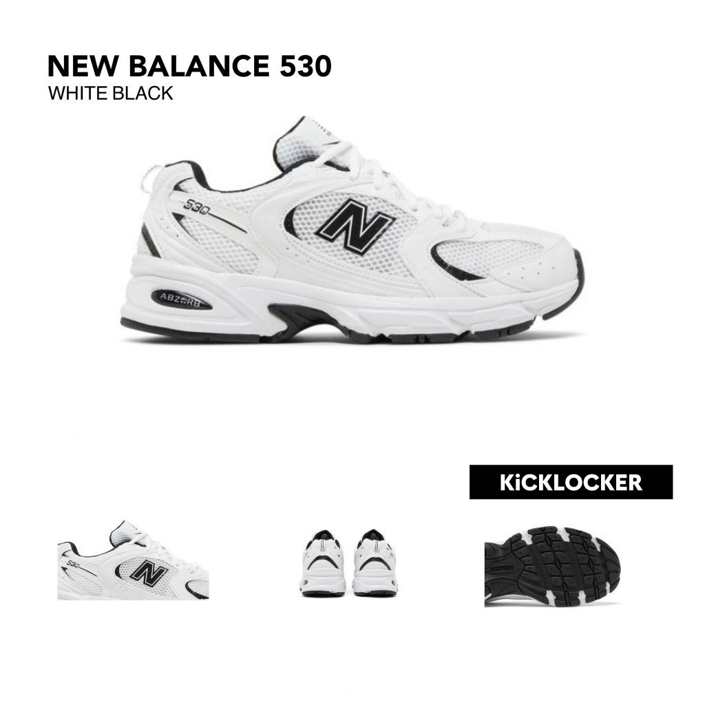 ขายร ้ อน kicklocker-new balance 530 สีขาว สีดํา