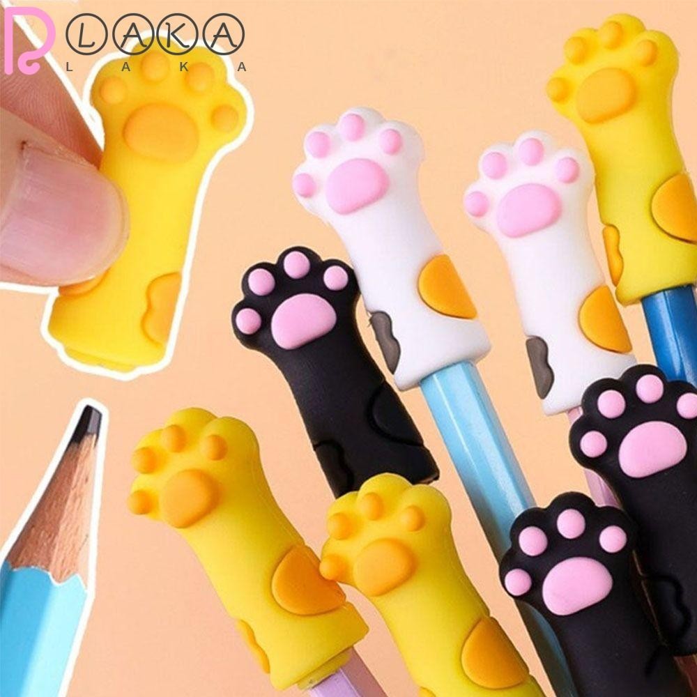 Lakamier Cat Claw Pencil Cap, Soft Silica Gel Pencil Protective Cover, Student Supplies Cute Pen Cap