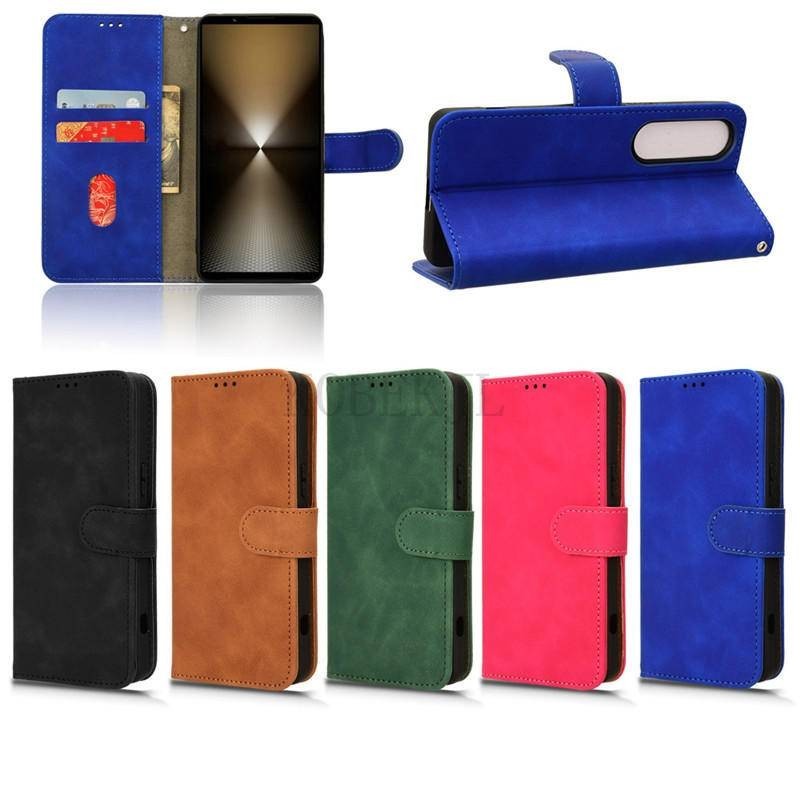 SONY Case Xperia 1 VI 1V Xperia1 1VI Flip Case Luxury Skin Feel PU Leather Wallet Case Magnetic Cove