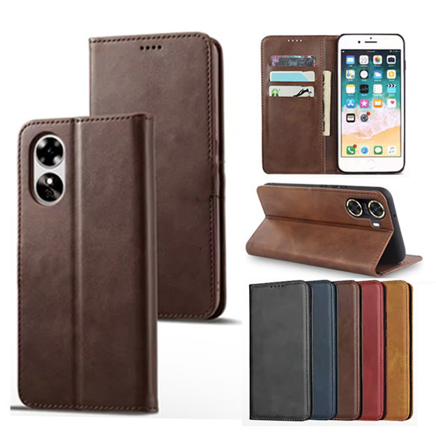 เคสฝาพับ ตั้งได้ ใส่บัตรได้ สำหรับ OPPO A38 A18 A60 A58 A78 4G/5G Reno8T A6 A6X A6Pro A5 A5X A5Pro A3X A3 A3Pro XUNDU