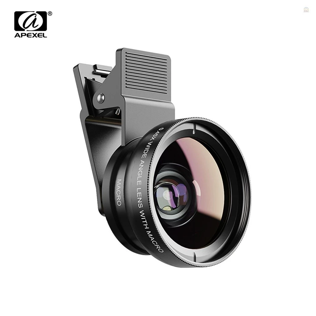 Apexel APL-0.45WM เลนส์โทรศัพท์ชุด 0.45X Super Wide Angle & 12.5X Super Macro เลนส์ HD เลนส์กล้องคลิปสําหรับ iPhone Samsung Huawei Xiaomi สมาร์ทโฟนเพิ่มเติม thumbnail 7