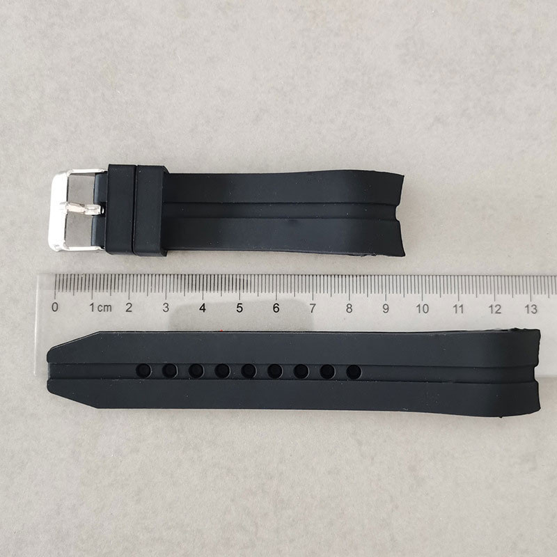 สายนาฬิกาซิลิโคน 22 มม.24 มม.26 มม.สําหรับ Seiko นาฬิกา Diver ดําน้ํา Skx007 Skx009 ทูน่ายาง Watchbands กีฬาสร้อยข้อมือสีดําผู้ชายผู้หญิงเข็มขัดข้อมือ