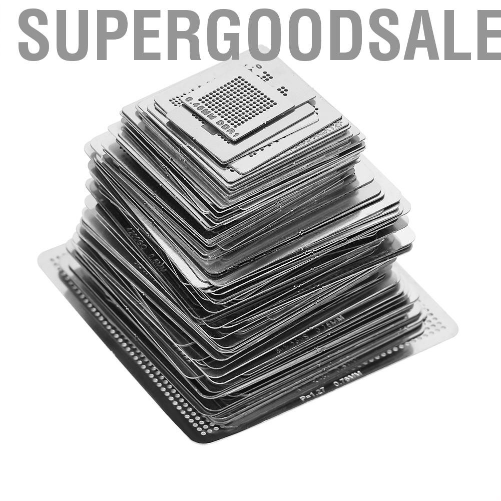 Supergoodsales Reballing Stencils 130 ชิ้น Stencils Steel  เทมเพลต Universal