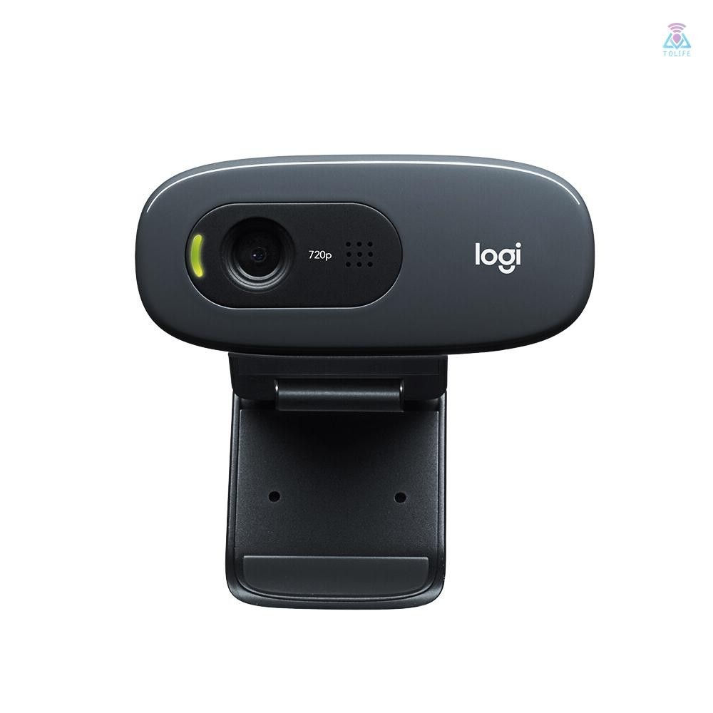 [ T &amp;L ] Logitech C270 720p Widescreen Video Webcam คอมพิวเตอร ์ แล ็ ปท ็ อปพีซีกล ้ องสําหรับการโทรและการบันทึกวิดีโอ