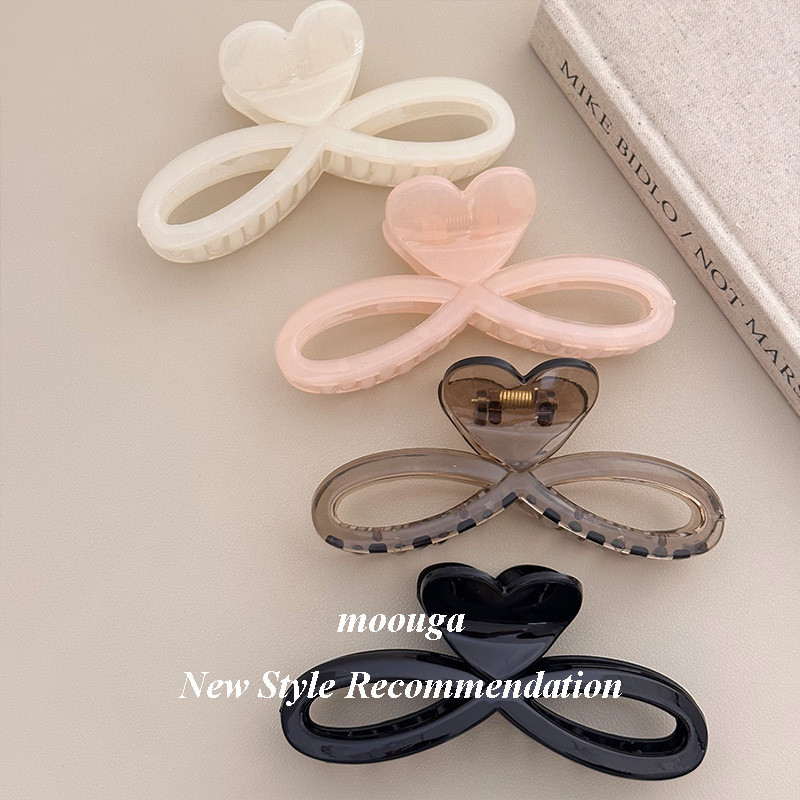 Moouga/french Temperament Large Love หญิงคว ้ าคลิป Retro Elegant คลิปผม Shark High-End Feeling Simple อุปกรณ ์ เสริมผม Headdress