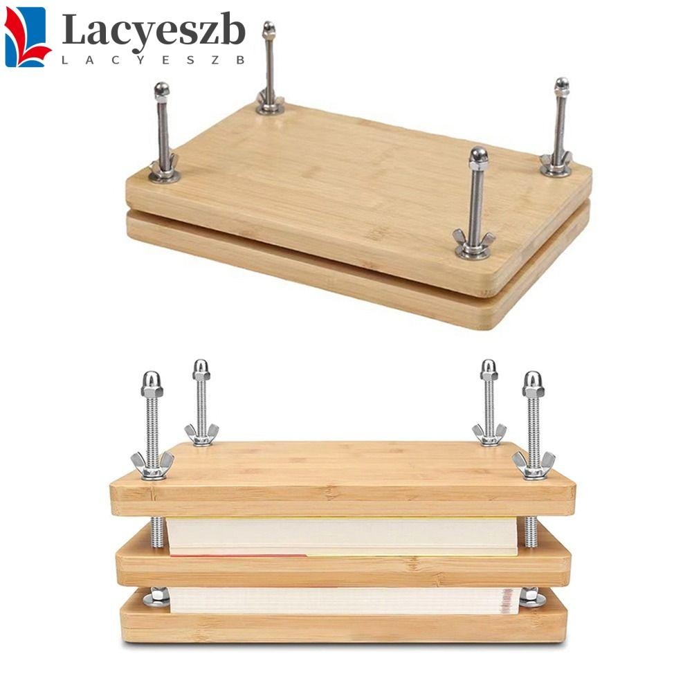 Lacyeszb เครื่องกดหนังสือไม้ไผ่, กระดาษทําด้วยมือ 2/3 ชั้นชุดเข้าเล่มหนังสือ, ทนทานใช้งานง่ายคุณภาพสูงแบบพกพาหนังสือกดเข้าเล่ม|เครื่องมือเข้าเล่มหนังสือ