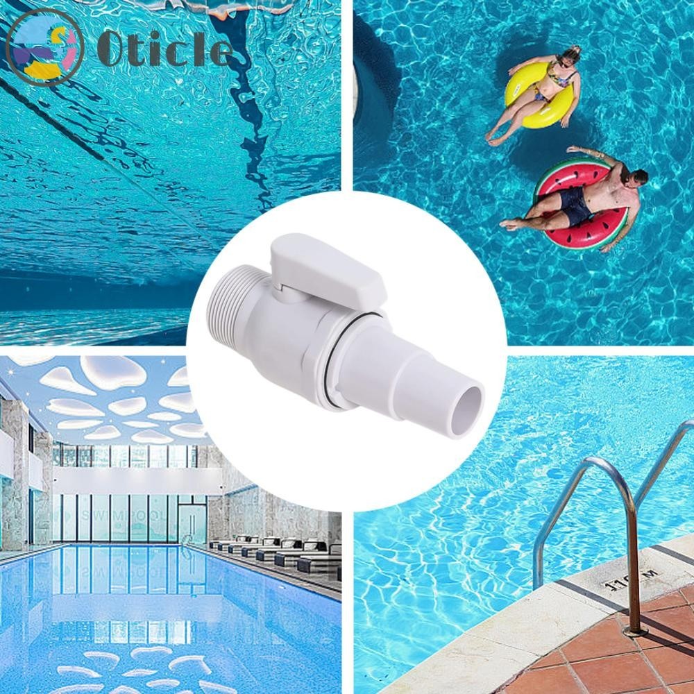 2-way Ball Valve Float Valve Pool Filter Stop Connector สําหรับ Home Backyard Plunge [Oticle.th ]