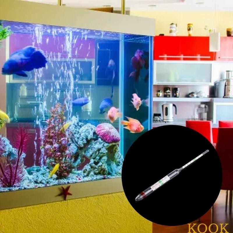 Kook Aquarium Glass Hydrometer สําหรับปลาน ้ ําทะเลสําหรับถัง Mariculture